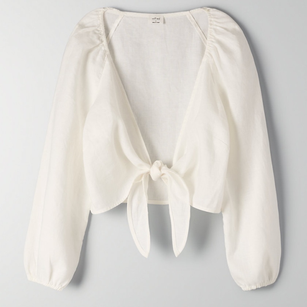 artizia tie front long sleeve